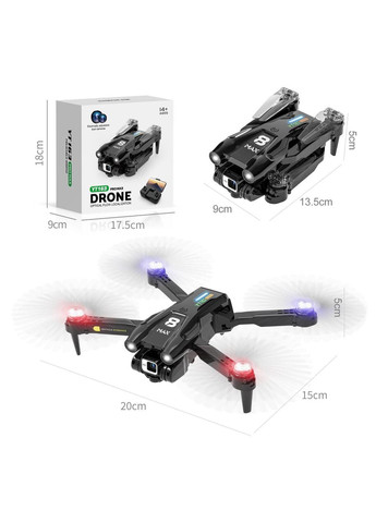 Квадрокоптер CWa YT163 – дрон с HD и 720 камерами с кейсом Черный (R051036) No Brand (330779012)