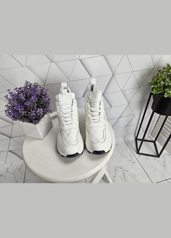 Снікерси демісезон на танкетці з платформою білі No Brand білі (322650773)