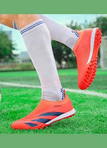 Оранжевые футбольные сороконожки No Brand без шнурков