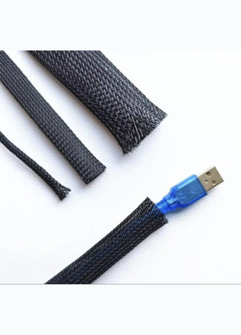 Обплетення кабелю фіксатор захист від тварин ізоляція для проводів 3 м 8 мм Чорний Lencent (340276254)