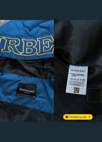 Синяя стильная ветровка burberry No Brand
