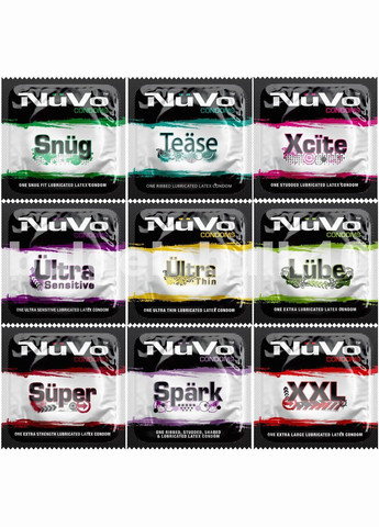 Презервативы Nuvo Condoms Large со смазкой из латекса премиумкласса One (302243183)