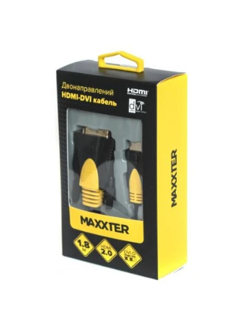 Кабель мультимедійний (CCBP-HDMI-DVI-1.8) Maxxter HDMI M to DVI M 1.8m V1.3 18+1pin (389143057)