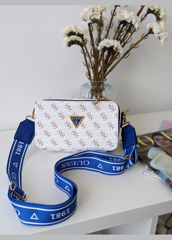 Жіноча сумочка Гесс кросс-боді міні (білий+синій) No Brand (318694598)