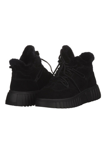 Женские кроссовки из замши 888-77В Meideli чёрные зима (365819110)