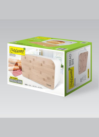 Хлібниця металева з обробною дошкою (MR-1770-white) Maestro (334004626)
