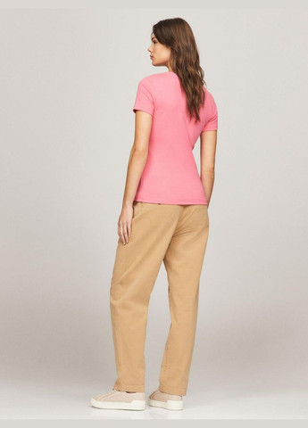 Женская футболка V-Neck Favorite T-Shirt XS розовая Tommy Hilfiger (327705764)