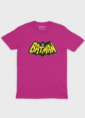 Рожева демісезонна футболка для дівчинки з принтом супергероя - бетмен (ts001-1-fuxj-006-003-022-g) Modno