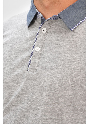 Сіра футболка чоловіча поло сірого кольору Let's Shop