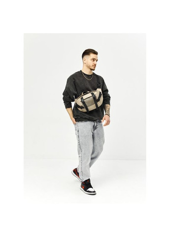 Велика шкіряна чоловіча поясна сумка бананка DynamicDart сіра Sambag (328470347)