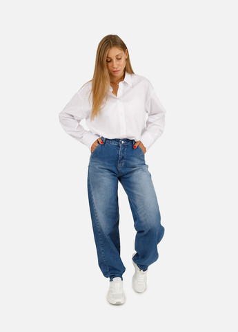 Женские джинсы-balloon цвет синий ЦБ-00257434 Zarxlife - (307363211)