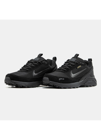 Черные демисезонные кроссовки мужские nike rivah gore-tex black winter fur | найк ривах черные No Brand