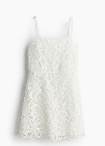 Білий святковий сукня H&M однотонна