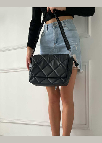 Сумка женская черная с перегородкой-косметичкой Кэри (zhnocha-sumka-ker) WeLassie (342199269)