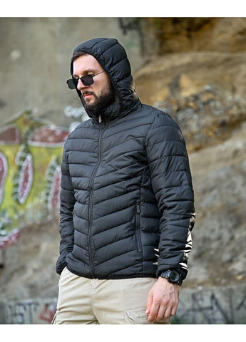 Черная демисезонная мужская демисезонная куртка плащевка черная Freedom