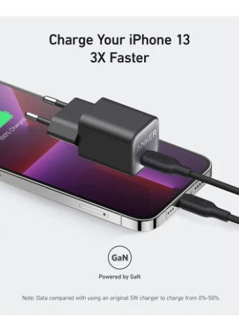 Сетевое зарядное устройство PowerPort 511 Nano III - 30W USB-C Белый Anker (402280721)