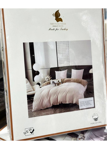 Постельное белье Home Textiles двуспальная постель из вареного хлопка не требует глажки 100% хлопок 180х220см L&M (382244685)