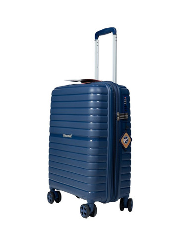 Чемодан маленький S под ручную кладь 49203 полипропилен Тёмно-синий Snowball (297643486)