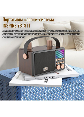 Портативная караоке-система YS-311 wood Inspire (363330038)