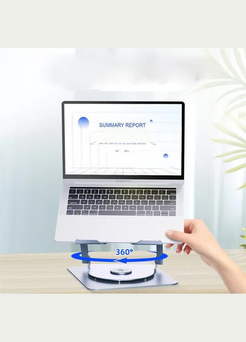 Подставка для ноутбука S63 складная поворотная 3600C с вентилятором Rotatable Laptop Stand Silver VHG (334305099)