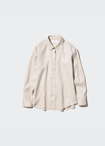 Оливковая рубашка однотонная Uniqlo