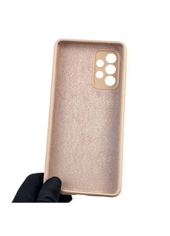 Чехол для Galaxy A52 5G (SM-A526) силиконовый с микрофиброй нескользящий на самсунг а52 5г пудровый Samsung (366387316)