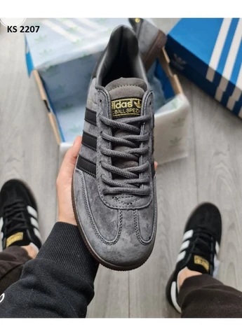 КРОССОВКИ ЖЕНСКИЕ ADIDAS SPEZIAL HANDBALL GRAY BLACK АДИДАС СПЕЦИАЛ ЧЕРНЫЕ No Brand чёрные демисезоны (390381086)
