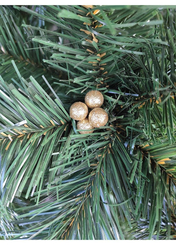 Ялинка Кармен з золотими шишками і перлинами 2,50м Зелена ялинка штучна з натуральними шишками та підставкою Xatynka (363057950)