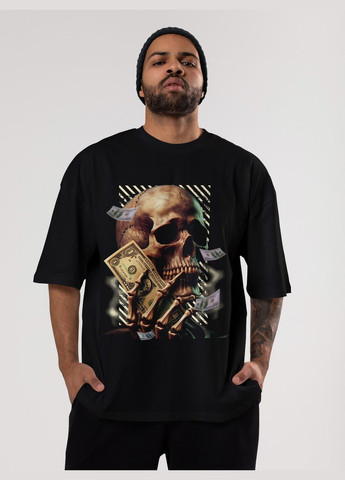 Черная мужская футболка оверсайз urban черная высокая плотность с длинным рукавом Mishe