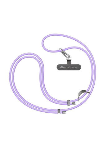 Ремінець для смартфона Silicone Rope Titanium Violet with Grey holder (ARM76274) ArmorStandart (327881286)