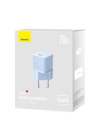 Зарядне для гаджетів GaN5 Fast Charger(mini) 1C 20W EU Blue Baseus (367724528)