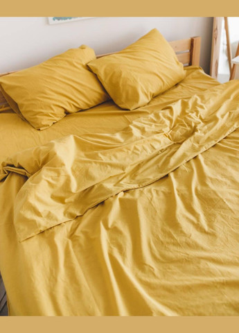 Бавовняна постільна білизна Євро 200х220 наволочка 50х70 2шт Жовтий (П4К-al-var-bavovna-010-03-01) No Brand (316230556)