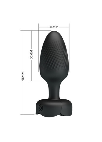 Анальный вибратор Osborn с LED-подсветкой, 9.8 см Pretty Love (361670161)