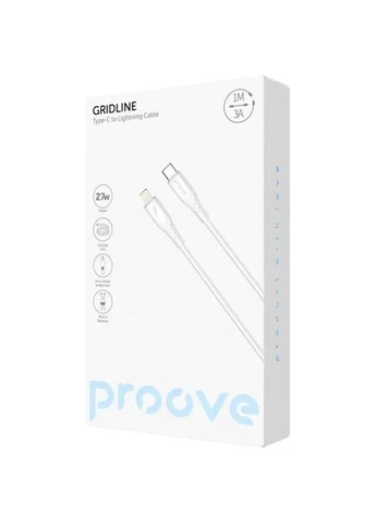 Кабель Simple Silicone Type-C to Lightning 27W 1m White (CCSS27002102) Proove (386050461)