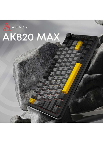 Клавиатура AK820 MAX Magnetic Switches Black/Gray/Yellow (AK820MAX-WM-BGY) Ajazz (351364870)