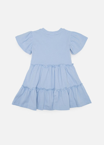 Блакитна сукня з коротким рукавом для дівчинки колір блакитний cb-00245135 Miss Feriha (319093246)