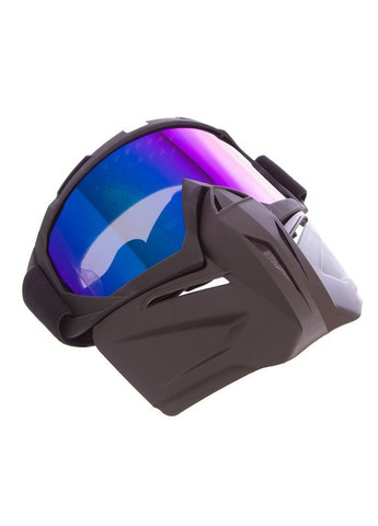 Захисна маска-трансформер окуляри пів обличчя MS-6828 (ABS, PC, колір оправи - чорний, лінзи Хамелеон) SP-Sport (361438754)