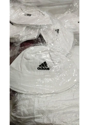 Біла панама бавовняна базова Adidas чоловіча жіноча літня пляжна сонцезахисна стильна молодіжна кепка головний убір No Brand (403299240)