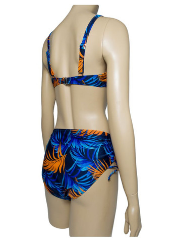 Комбинированный летний женский раздельный купальник на широкие бедра с небольшим пуш ап модель 0333 арт.104 раздельный Samegame