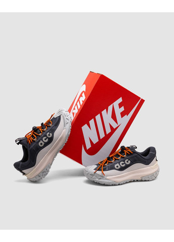 Комбіновані Осінні кросівки чоловічі nike acg mountain fly 2 low blue найк асж маунс флай No Brand