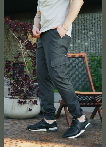 Графитовые кэжуал, повседневный демисезонные брюки Intruder