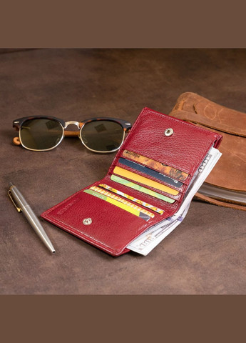 Жіночий гаманець із натуральної шкіри з монетницею 19257 Бордовий st leather (306881459)