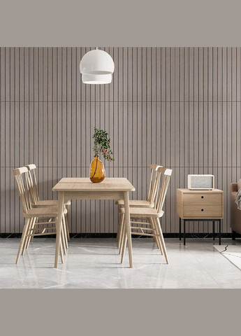 Покриття вінілове самоклеюче 3D рейки 600х600х2,8мм Дуб мокко SW-00002201 Sticker Wall (329895996)