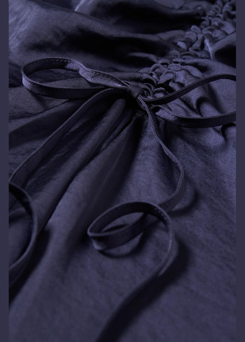 Темно-синее кэжуал атласное платье миди C&A однотонное