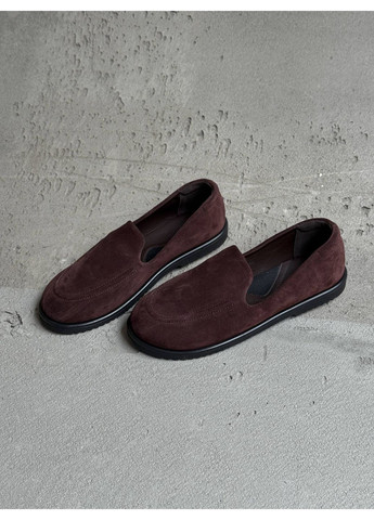 Жіночі лофери анатомічні nikart з натуральної замші – шоколад | коричневі (355796217)