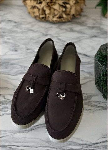 No Brand Лоферы темно-коричневый з натуральная замша, — демисезон (332994139)