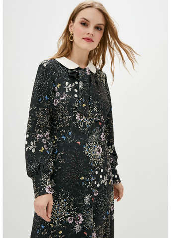 Комбінована стильна сукня міді з молочним коміром - ua42 / eu36 Iren Klairie