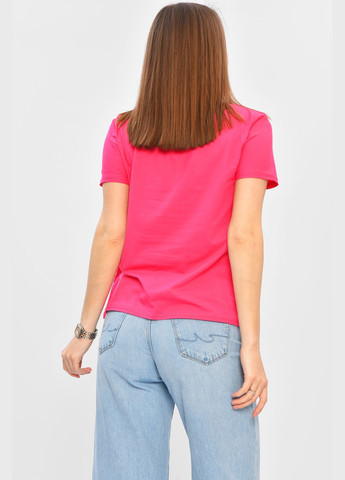 Футболка жіноча рожевого кольору з принтом Let's Shop - (333799182)