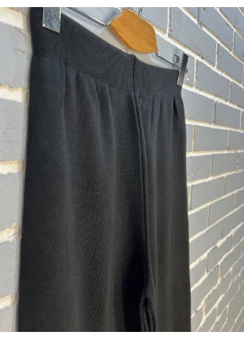 Брюки жіночі MY FASHION 2024012 резинка рівні від стегна машинна в'язка 44-48 чорні MIX RAY (308370881)