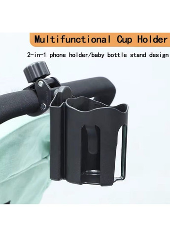 Крючок-карабин держатель для бутылки, телефона и сумок на коляску и автокресло 1 шт Черный Lencent (354821991)